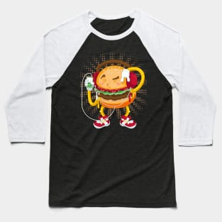 Funny Hamburger Baseball T-Shirt